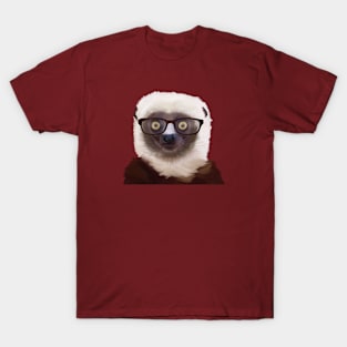 Quirky Sifaka Lemur With Glasses T-Shirt